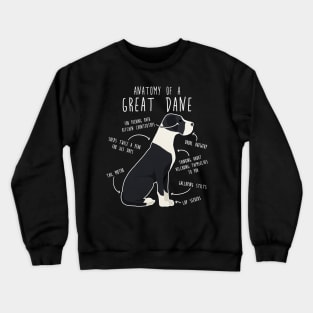 Mantle Great Dane Dog Anatomy Crewneck Sweatshirt